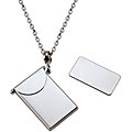 Stainless Steel Love Letter Charm Necklace 