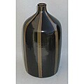 Handmade Black/ Green Striped Vase (Nicaragua)