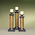 Light Bronze Candlesticks (Set of 3)