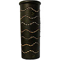 Large Handmade Chocolate Wave Vase with Abaca Rope