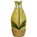 Large Handmade Orchidia Vase with Rope Accent