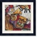 Eric Waugh 'Jazz it Up I' Gold Foil Framed Art Print