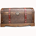 Victorian Round Top Steamer Trunk