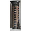 Handmade Diamond-pattern Black Vase (Nicaragua)