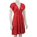 FINAL SALE Pathway Women's Empire Waist Short-sleeve Printed Dress