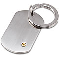 Stainless Steel and 14k Gold Accented Key Ring