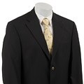 Oscar de la Renta Men's Black Wool 2-button Blazer