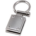Two-tone Stainless Steel Rivet-accented Key Ring