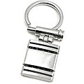 Stainless Steel Black Braided Cable Key Ring