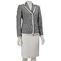 Calvin Klein Women's Black/ White Linen Skirt Suit