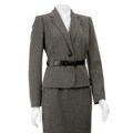 Calvin Klein Women's Belted Charcoal Skirt Suit