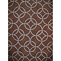 Overlapping Circles Chocolate Rug (8' x 10')