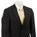 Kenneth Cole Men's Black Stripe Wool 2-button Suit