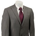 Kenneth Cole Men's Grey Stripe Wool/ Cashmere 2-button Suit