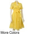 Calvin Klein Women's Cotton Pintuck Shirt Dress