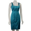 Calvin Klein Women's Aqua Stretch Satin Sheath Dress