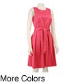 FINAL SALE Calvin Klein Women's Sleeveless Tie-front Pleated Dress
