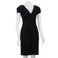 Calvin Klein Women's Short-sleeve V-neck Crepe Dress