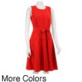 Calvin Klein Tech Twill Sleevless Tie-front Dress