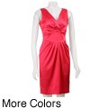 Calvin Klein Women's V-neck Stretch Satin Dress