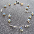 Silver Opaline Crystal 'Gala' Necklace (USA)