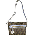 Fendi 'Zucca' Tobacco/ Blue Messenger Bag
