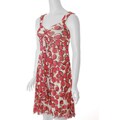 Sangria Women's Sleeveless Knot Front Dotted Dress