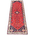 Persian Hamadan Red/ Ivory Rug (3'4 x 9'6)