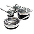 Oster Merton 7-piece Black Cookware Set