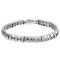 Sterling Silver Clear Cubic Zirconia Link Bracelet