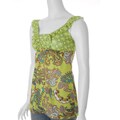 Self Esteem Junior's Kiwi High-waist Floral Tank Top