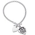 Marci Sterling Silver 'Sisters' Double Heart Bracelet