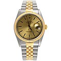 Pre-owned Rolex Datejust Men's Two-tone Champagne Dial Watch
