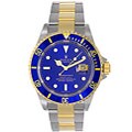 Pre-owned Rolex Submariner Men's Two-tone Blue Dial Watch