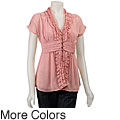 Simply Irresistible Women's Chiffon Ruffle Top Set