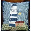 Blue/ White Lighthouse Pillow (Set of 2)