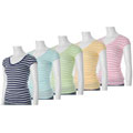 Next Era Couture Junior's V-neck Stripe Tee
