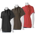 Self Esteem Junior's Plus Size Tie Neck Banded Tunic