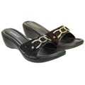 Bamboo by Journee Women's 'Kandice' Croc Print Wedge Sandals