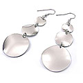 Graduated Stainless Steel Potato Chip Earrings