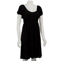 Press Women's Cap-sleeve Scoop-neck Black Dress