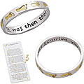 Sterling Silver Two-tone Footprints Ring