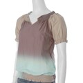 Cute Options Junior's Color Block Smocked Peasant Blouse