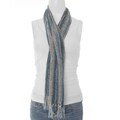 Adi Classic Collection Grey/ Teal Chenille Scarf
