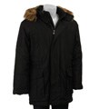 Calvin Klein Men's Black Hooded Coat