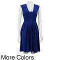 Calvin Klein Women's Ruched Matte Jersey Dress