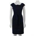 Calvin Klein Women's Navy Cap Sleeve Crepe Dress