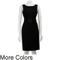 Calvin Klein Women's Sleeveless Belted Crepe Dress