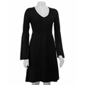 Calvin Klein Women's Long-sleeve V-neck Sweater Dress