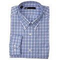 Hart Schaffner Marx Men's Blue Check Long-sleeve Shirt